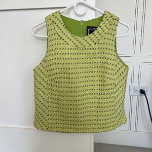 Chartreuse tweed tank